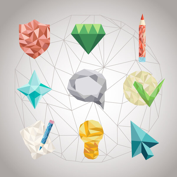 Набор многоугольных геометрических фигур
