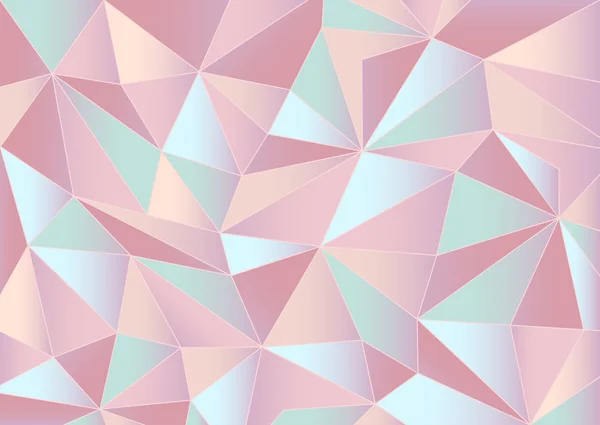 Abstract pastel triangles 3d background — Stock Vector