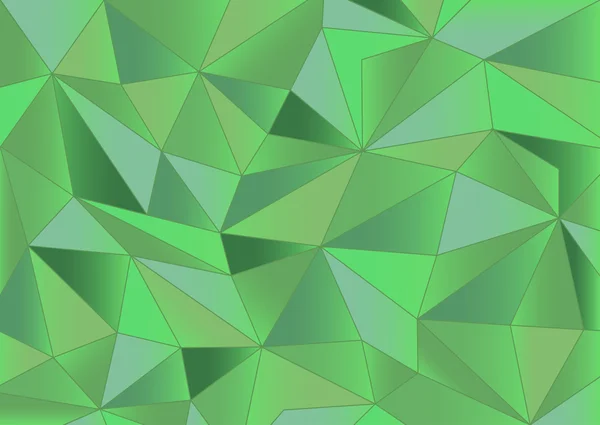 Abstract green triangles 3d background — Stock Vector