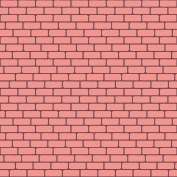 Roze bakstenen muur naadloze Vector Illustratie achtergrond - textur — Stockvector