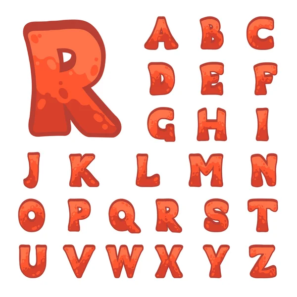 Sten spel alfabetet för användargränssnitt — Stock vektor