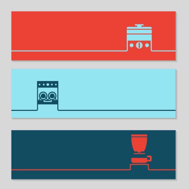 Yaratıcı soyut kavram vektör arka plan broşür ya da aile içi ekipman ile banner.