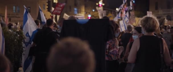 Jerusalem Israel August 2020 Policemen Checking Situation Political Protests Jerusalem — Stok Video