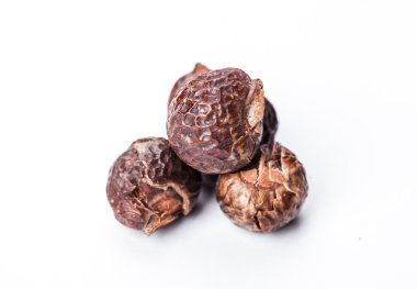 Beyaz arka plan üzerinde izole fındık ağacı sabun. doğal, organik