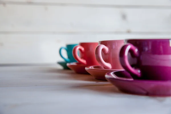 Ensemble de tasses colorées — Photo