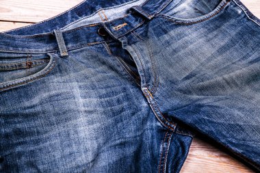 Güzel mavi jeans detay