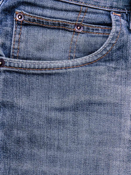 Clothing. jeans pocket in close-up — Stock Photo, Image