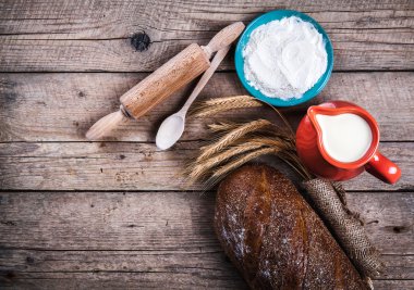 Gıda. ekmek pişirme için güzel set