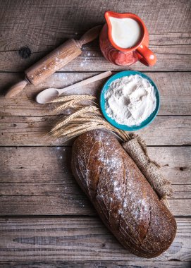 Gıda. ekmek pişirme için güzel set