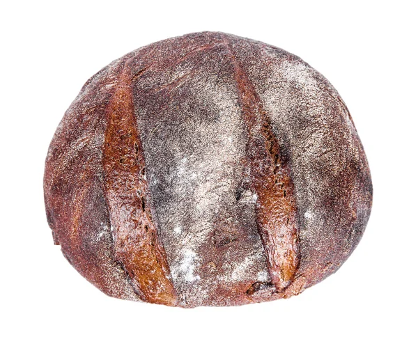 Chutný žitný chléb, izolovaný na bílém — Stock fotografie