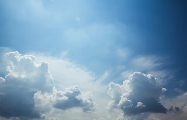 Blue sky with cloud closeup — Stock Photo, Image