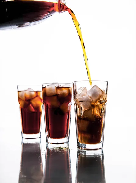 Glas cola — Stockfoto