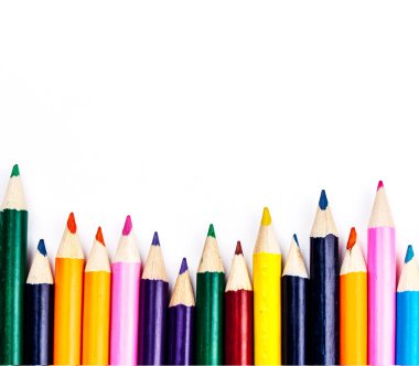 Renkli kalemlerden soyut arkaplan