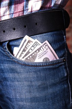dolar bir kot pantolon cebinde taşımak