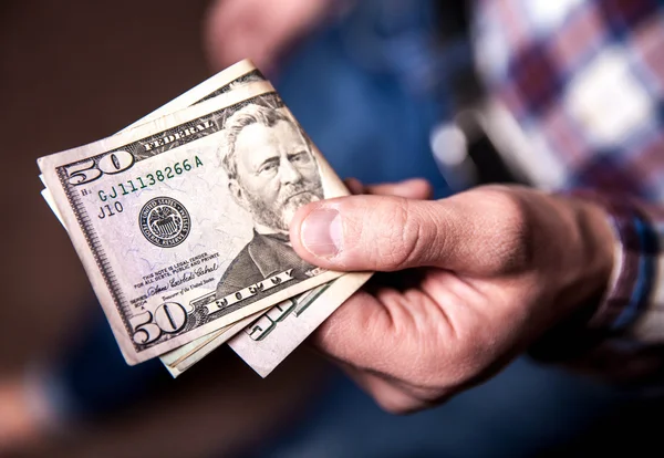 Dollars in the hands — Stock Photo, Image