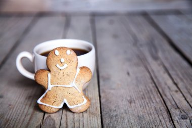 Noel yemeği. Zencefilli kurabiye adam çerezleri Noel