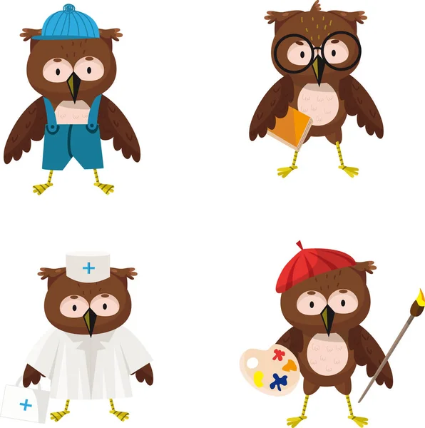 Tasarımınız için baykuş vektör resmini ayarlayın