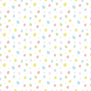 Yumurtalar ve çiçekler düz dizaynlı kusursuz desen