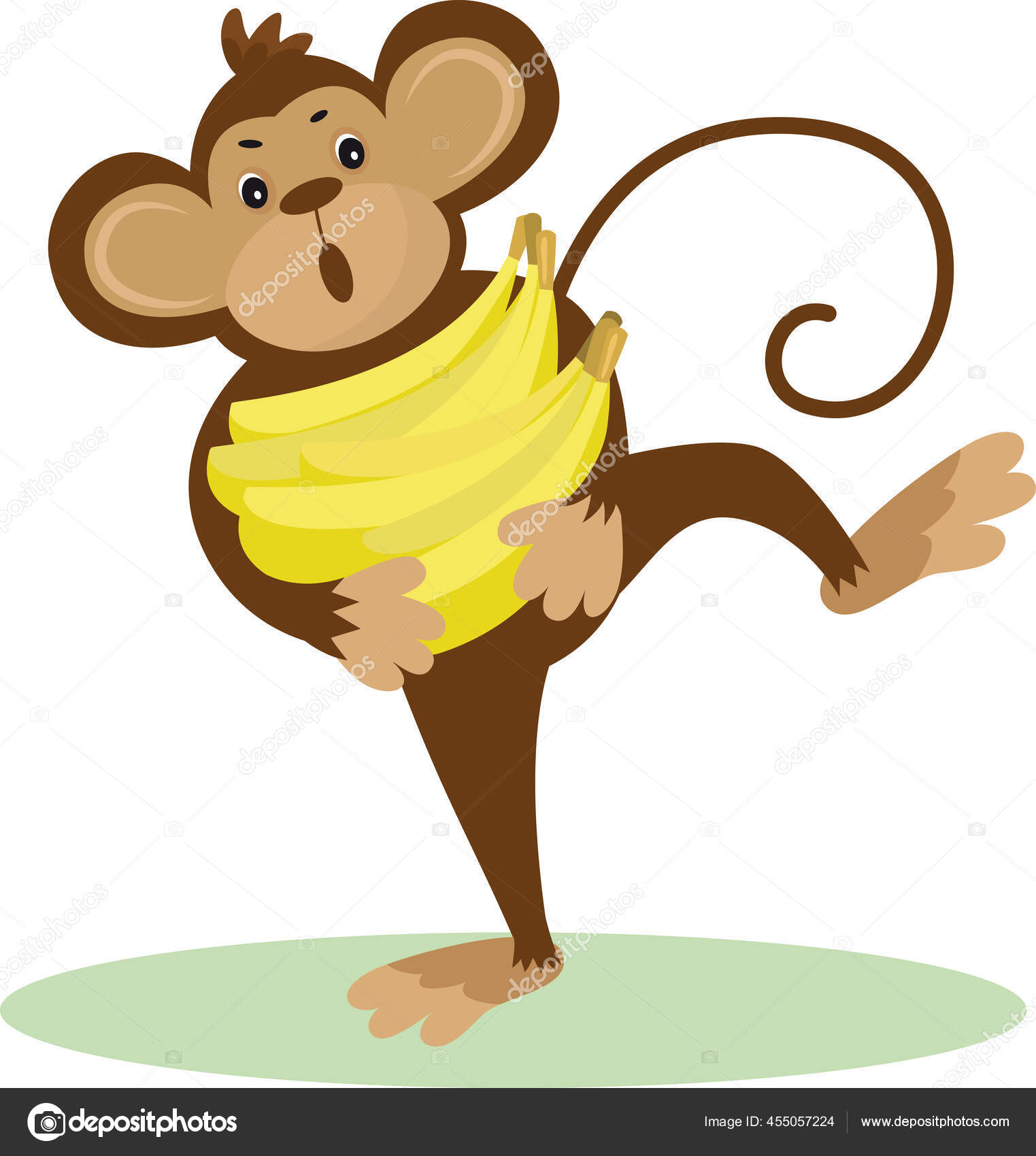 Gambar Monyet Kartun Vektor