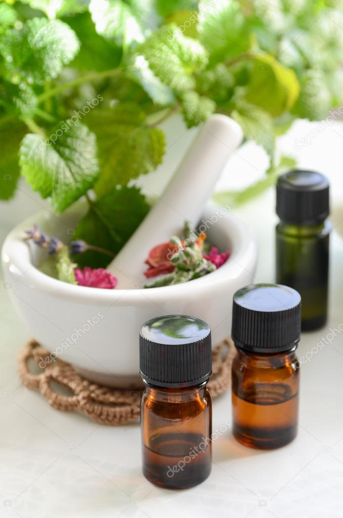 aromatherapy treatment with herbs