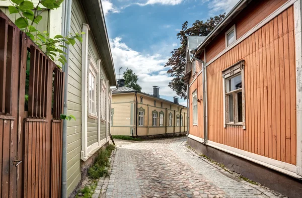 Rauma Finlandiya eski ahşap evler