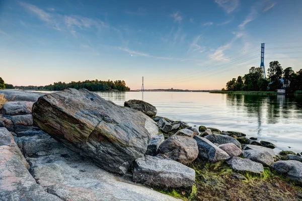 Puesta de sol en la playa de Helsinki —  Fotos de Stock