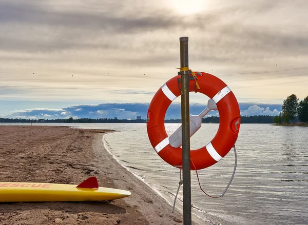 Life Ring in beach — Stock Photo, Image