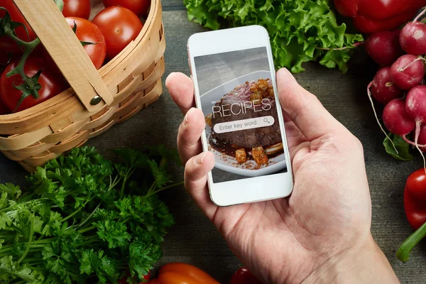 Akıllı telefon üzerinde yemek tarifleri