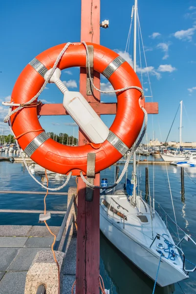Life Ring in Harbour — Stock Photo, Image