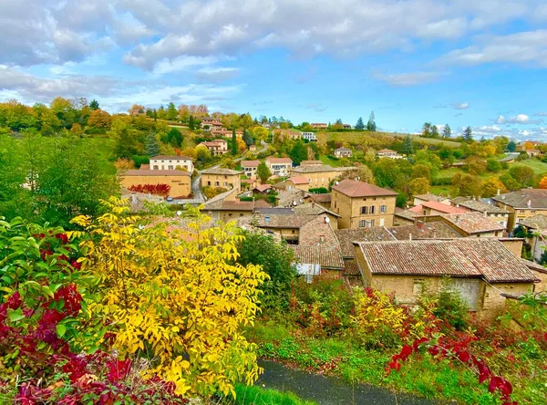 Hermoso Pueblo Jarnioux Francia —  Fotos de Stock