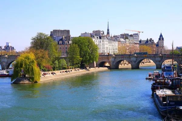 Hermosa Vista Río Sena París Ile Cite —  Fotos de Stock