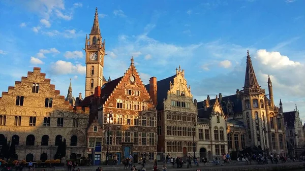 Hermosa Arquitectura Ciudad Gante Bélgica — Foto de Stock
