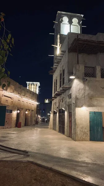 Старый Город Аль Сиф Аль Факия Завораживающем Городе Дубай Объединенных — стоковое фото