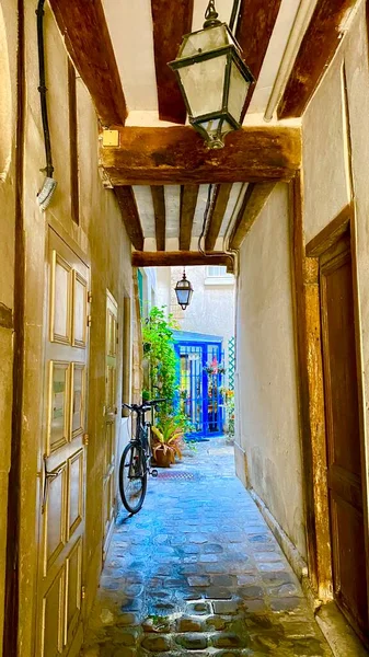 Cortile Interno Una Zona Residenziale Parigina — Foto Stock