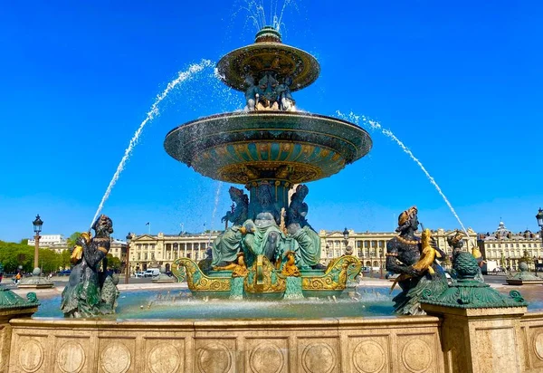 Beautiful Fountain Place Concorde Paris — Stock Photo, Image