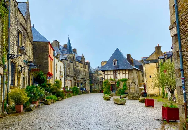 Rochefort Terre Uno Los Pueblos Más Bellos Francia Situado Bretaña — Foto de Stock