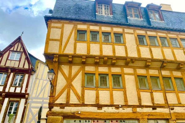 Les Maisons Colombages Colorées Ville Historique Vannes Bretagne — Photo