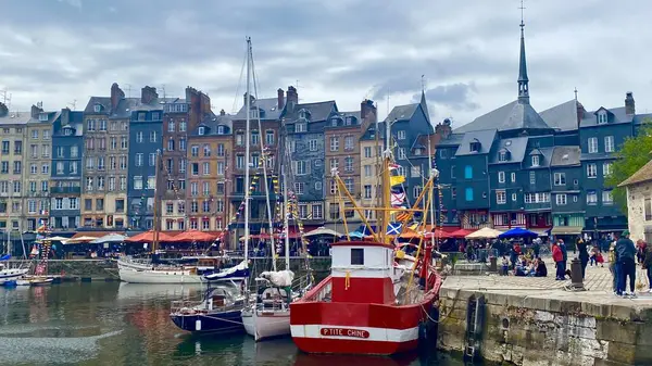 Middeleeuwse Kuststad Honfleur Normandische Regio Van Frankrijk — Stockfoto