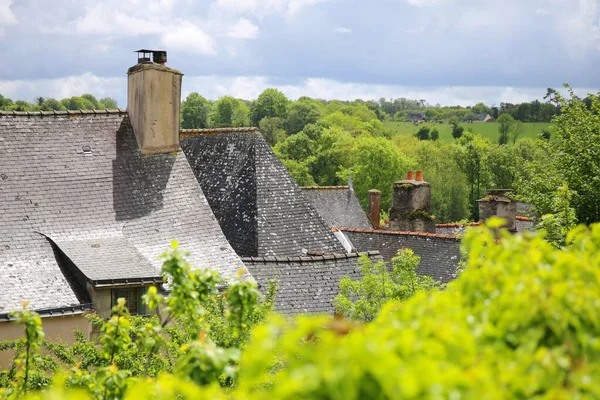 Het Prachtige Middeleeuwse Dorpje Rochefort Terre Één Van Mooiste Dorpen — Stockfoto