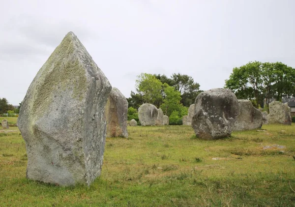 Vista Prehistórica Las Piedras Carnac Región Bretaña Francia — Foto de Stock