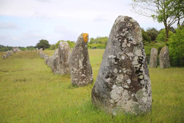 Vista Prehistórica Las Piedras Carnac Región Bretaña Francia — Foto de Stock