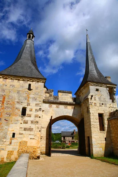 Normandiya Daki Bec Hellouin Ortaçağ Köyündeki Çok Eski Bir Manastır — Stok fotoğraf