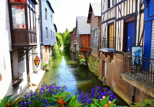 Encantadora Cidade Medieval Pont Audemer Localizada Região Normandia França Que — Fotografia de Stock
