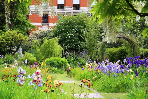 Paris 'teki Jardin des Plantes' teki güzel göz bahçesi.