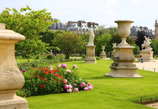 Los Exuberantes Jardines Las Tullerías Centro París —  Fotos de Stock