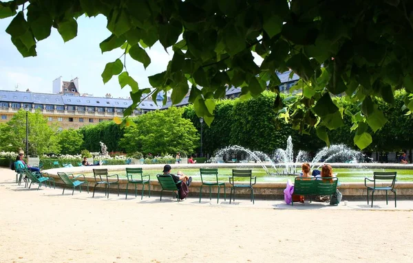 Relaxační Zahrada Palais Royal Centru Paříže — Stock fotografie