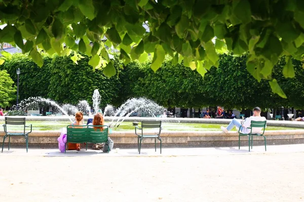 Relaxing Garden Palais Royal Center Paris — Stock Photo, Image