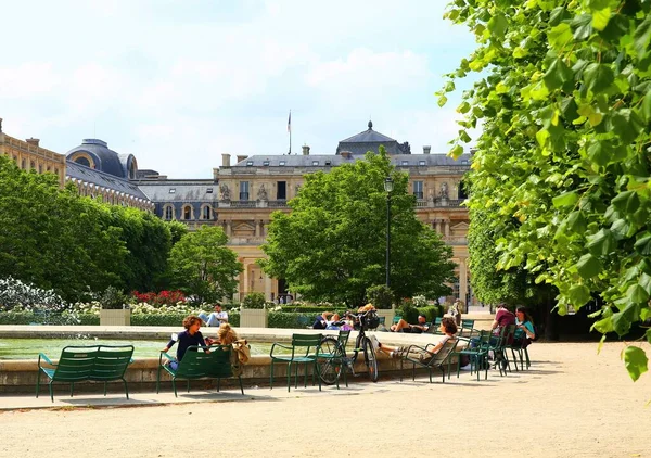 Прекрасный Розовый Сад Palais Royal Париже — стоковое фото