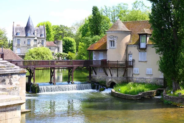 Het Charmante Dorp Moret Sur Loing Dat Gelegen Het Departement — Stockfoto