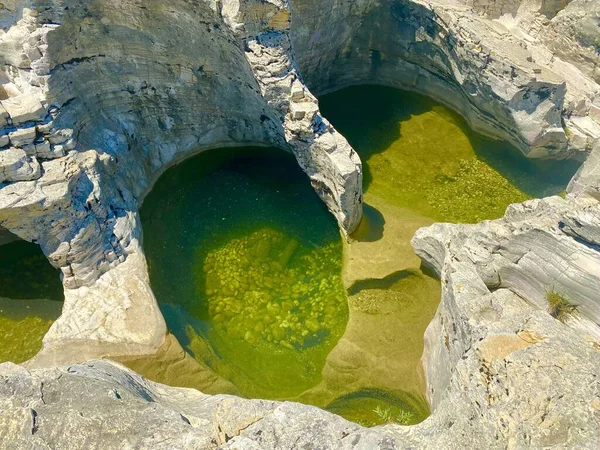 Bellissimo Fiume Con Piscine Naturali Canyon Roque Sur Ceze Nel — Foto Stock